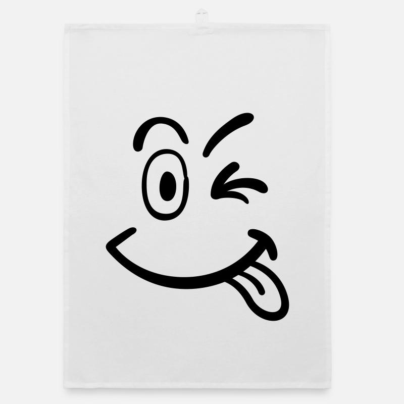 smiley face Organic dish towel