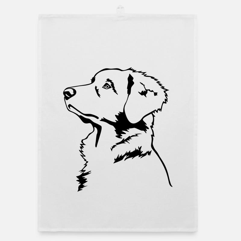Nova Scotia Duck Tolling Reriever head Organic dish towel