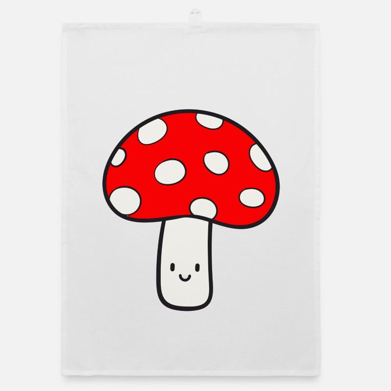 Champignon Mouche agaric Lucky Mushroom Torchon bio