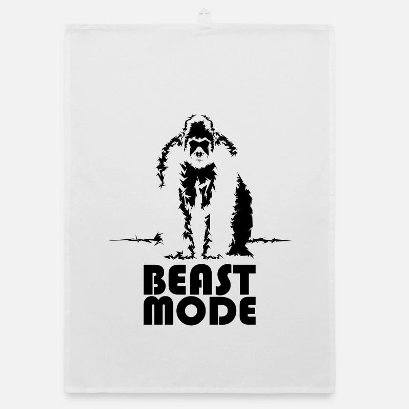 Beast Modus Symbol Gorilla Affe monkey Affen Icon Organic Geschirrtuch