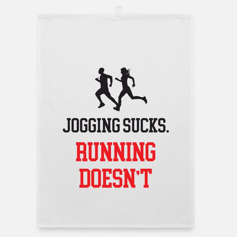Jogging Sucks. Running Doesn't. Organic dish towel