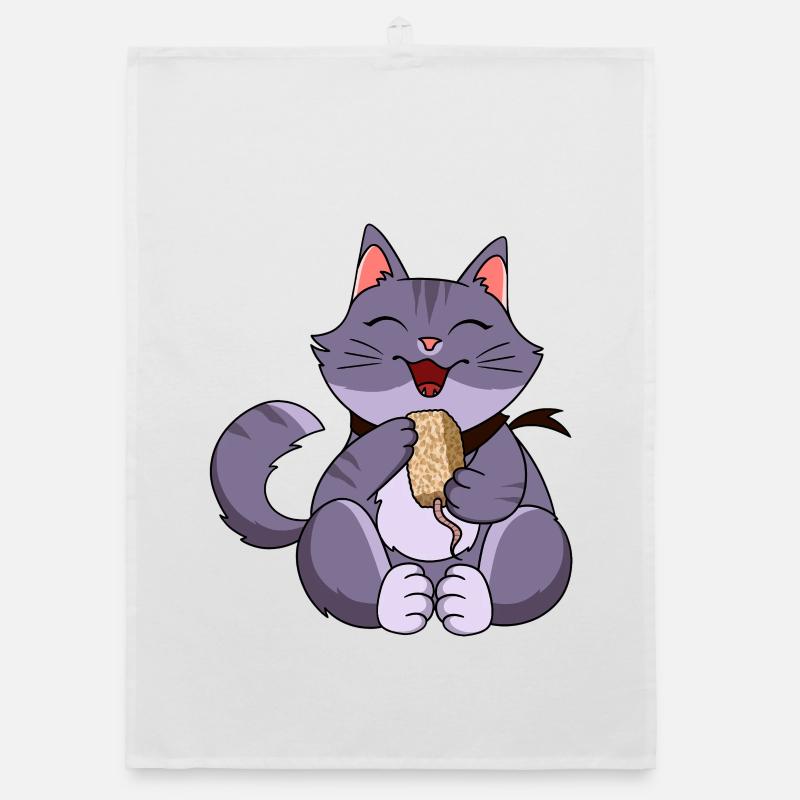 Chat violet gourmande Torchon bio