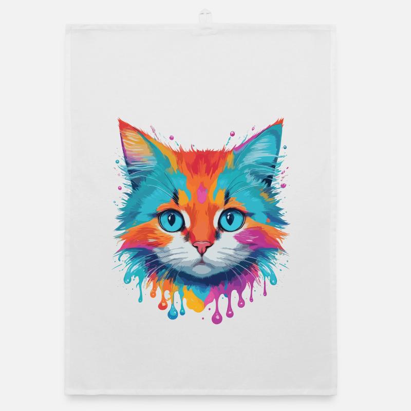 Cute Cat Organic dish towel