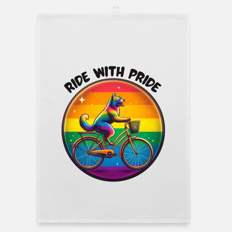 Ride with pride Organic dish towel