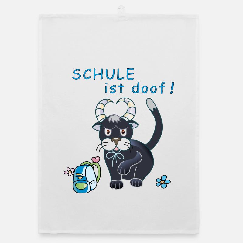 School is stupid Organic dish towel