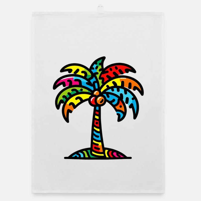 Palm tree Organic dish towel