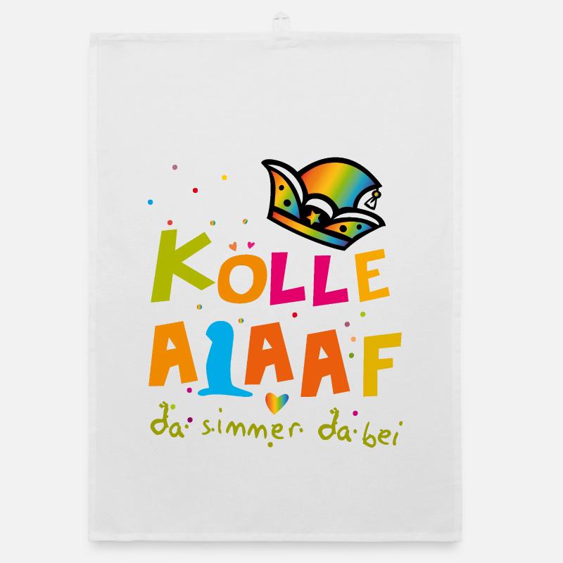Karneval Alaaf - Organic Geschirrtuch - Weiß