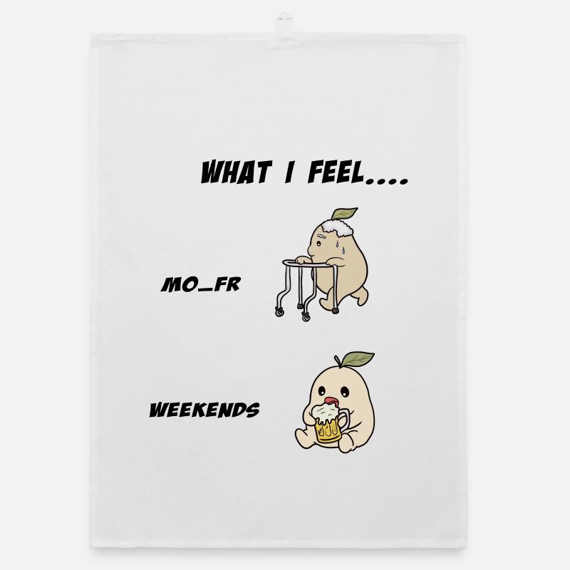 Weekend and work Organic dish towel