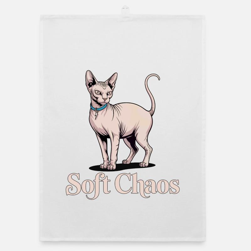 Soft Chaos Sphynx Katze Organic Geschirrtuch