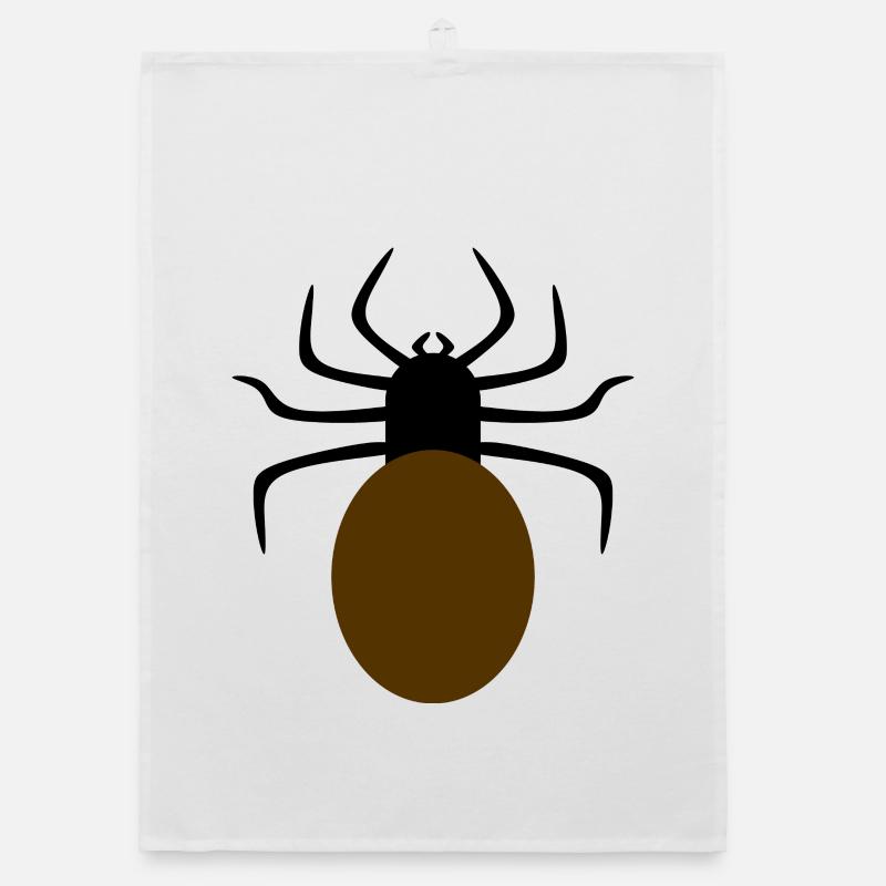 Minimalist Spider Design Organic dish towel