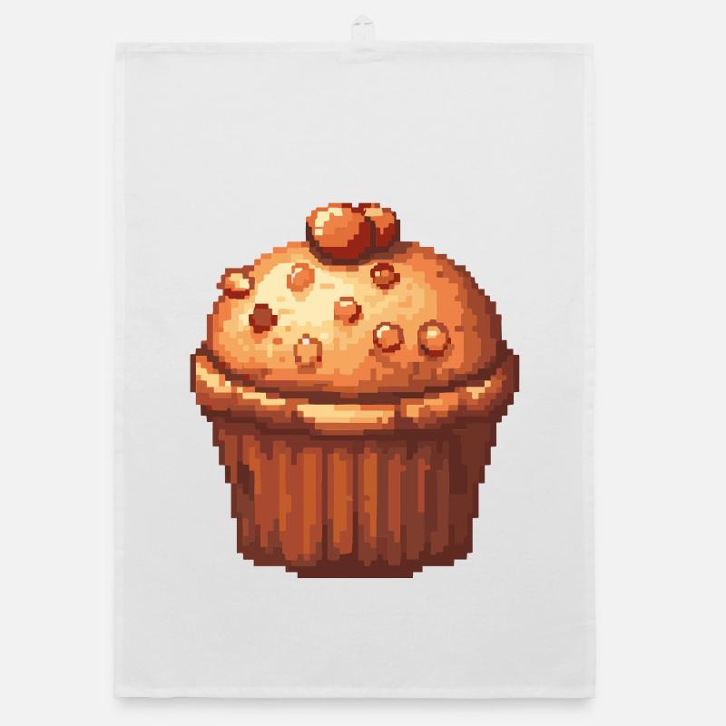 Pixelmuffin Cupcake Retro Organic Geschirrtuch