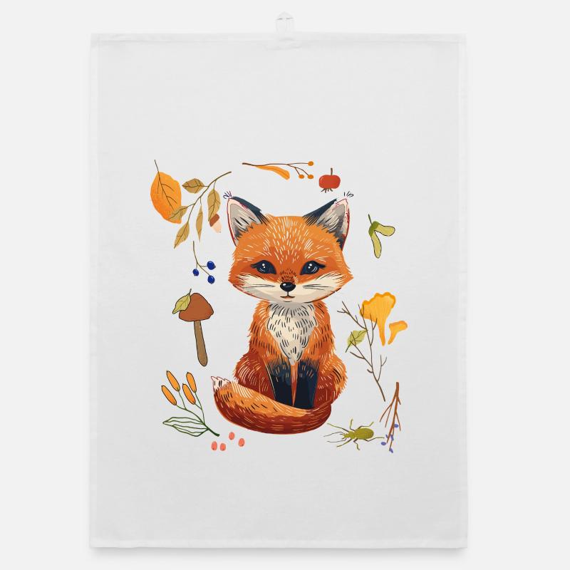 Fuchs im Wald Organic Geschirrtuch