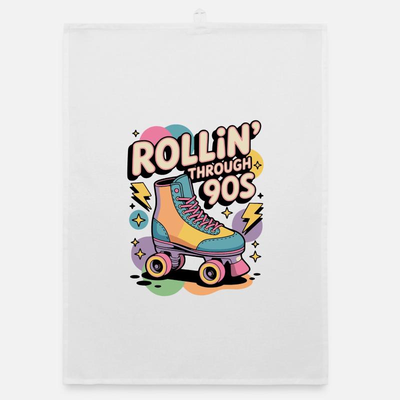 90s Retro – Rollin' Through the 90s Organic dish towel