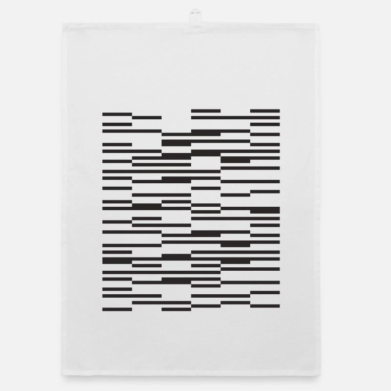 Lines design Minimalist Barcode Organic dish towel