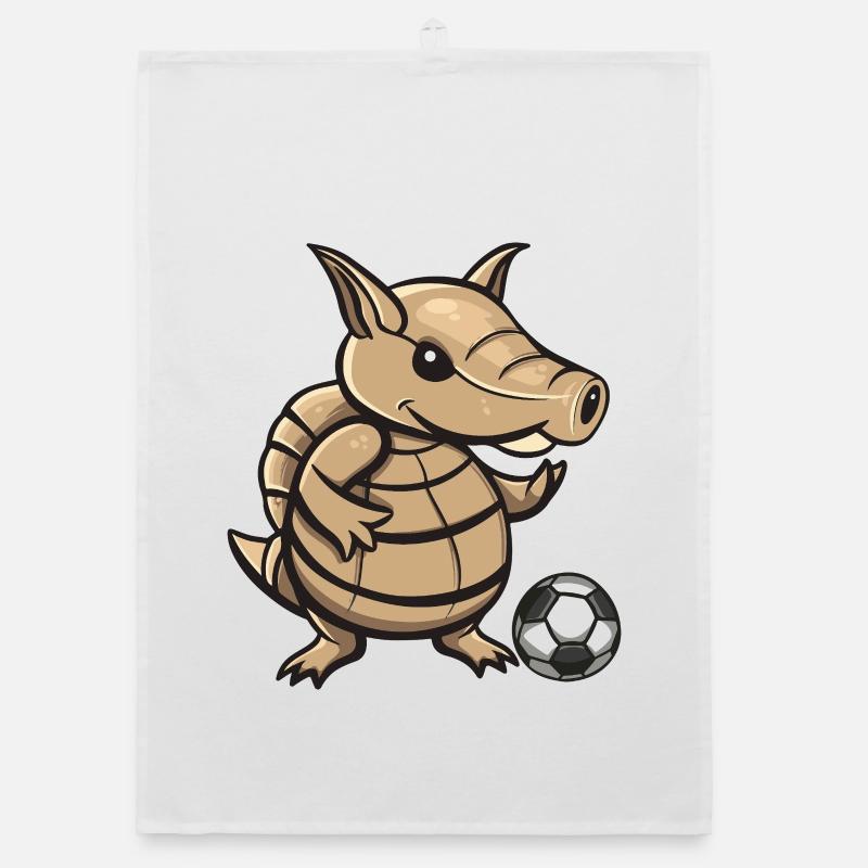 Conception du dessin animé Armadillo Kicker Torchon bio
