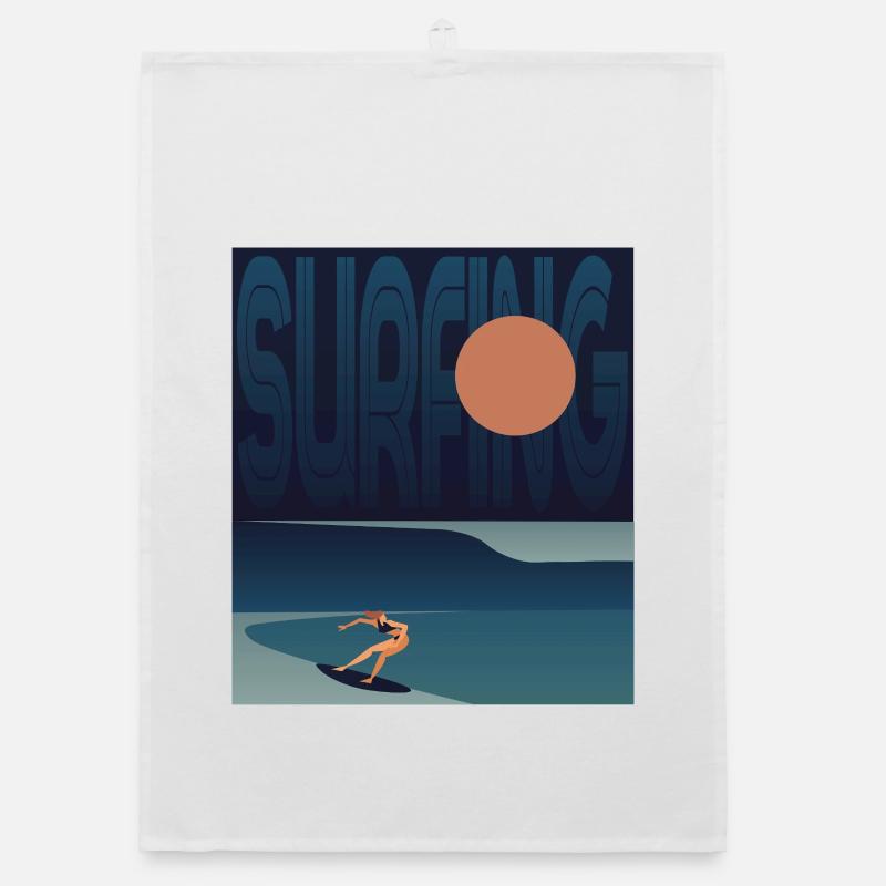 SURFER WAVE Organic dish towel