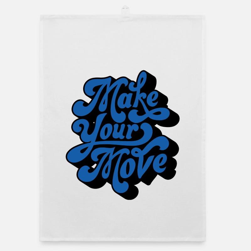 Make Your Move – Retro Style Organic dish towel
