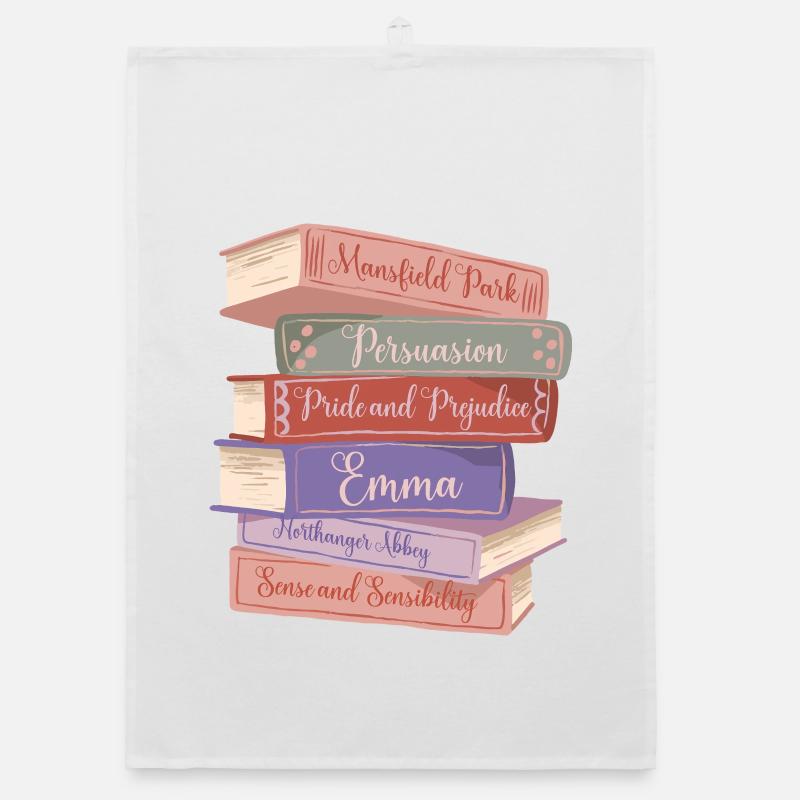 Jane Austens Romane V Organic Geschirrtuch