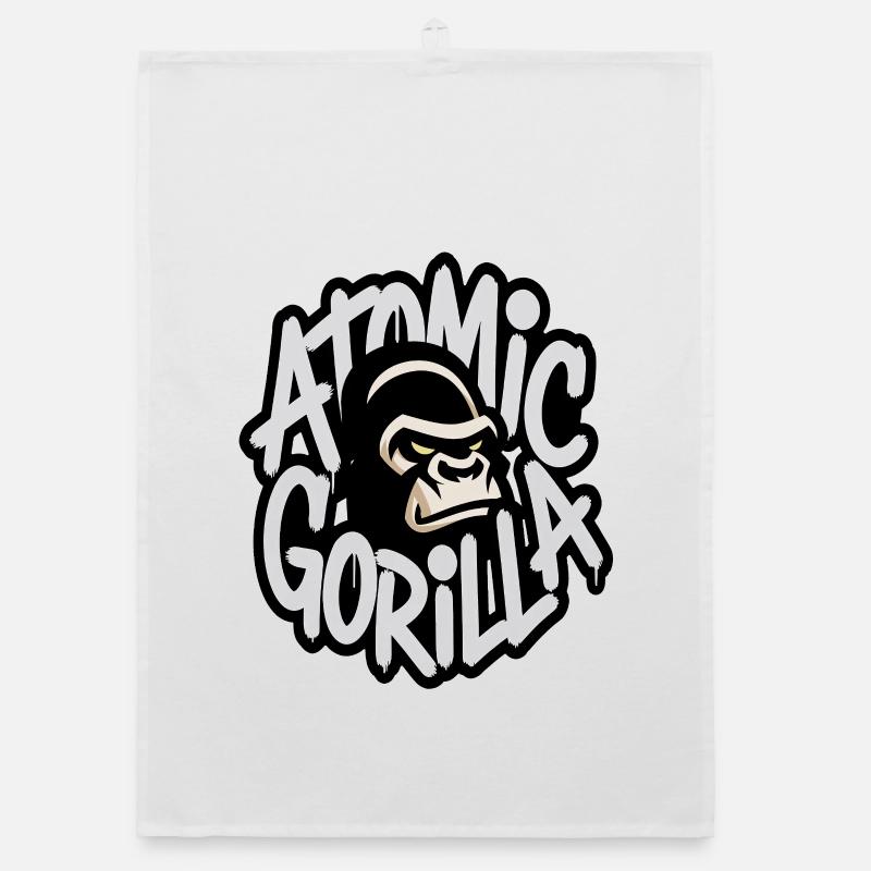 Atomic Gorilla Graffiti Emblem Organic dish towel