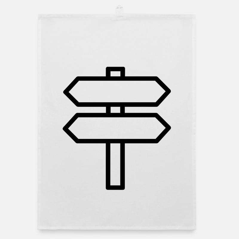 Direction sign Organic dish towel