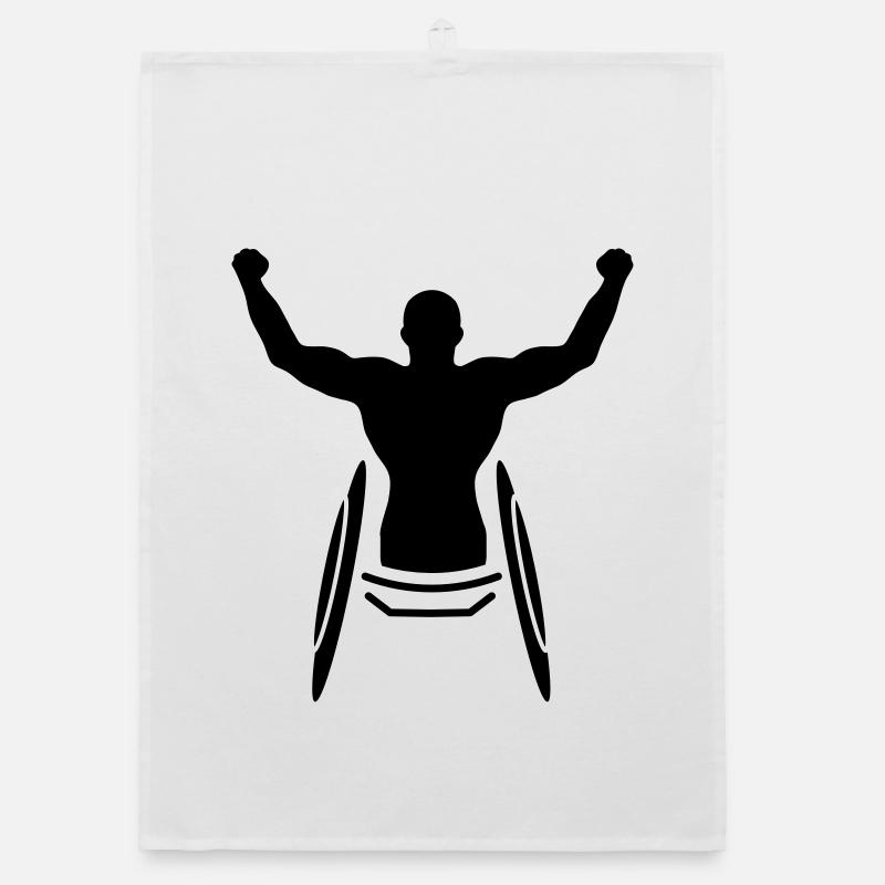 Ein Athlet im Rollstuhl Organic Geschirrtuch