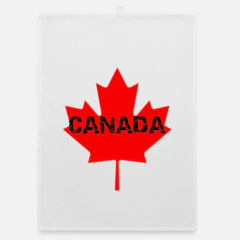 Faded Canada Maple Stamp Organic dish towel