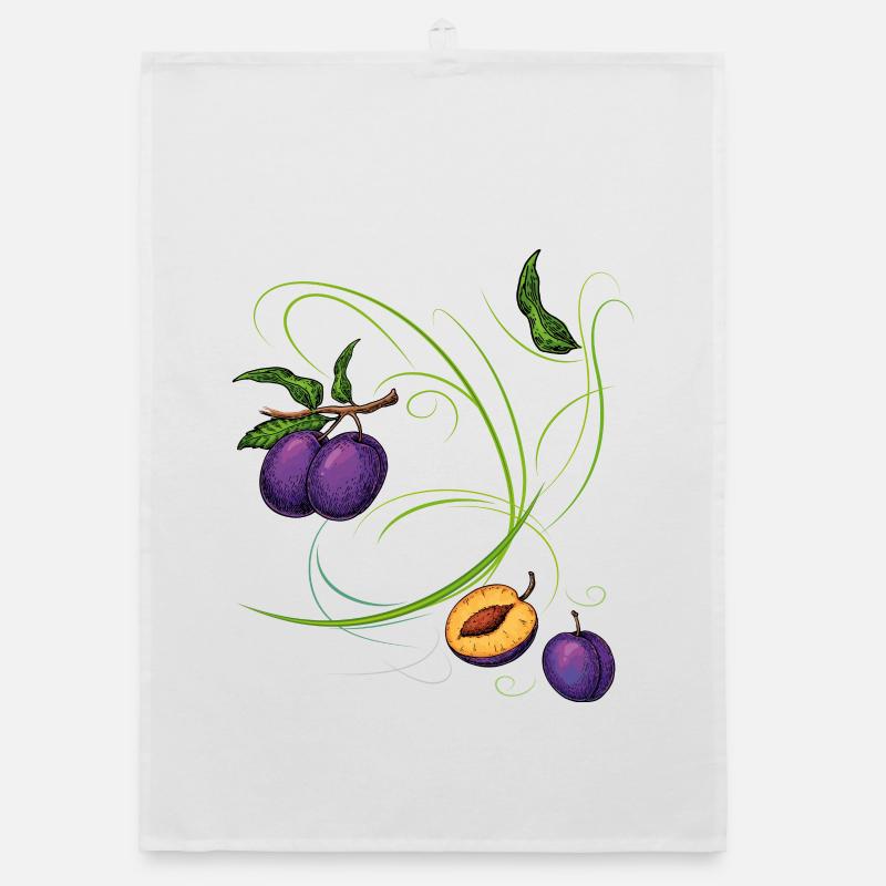Prunes, fruit Organic dish towel
