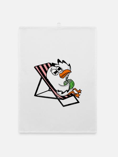Gull - Organic dish towel - white - Front