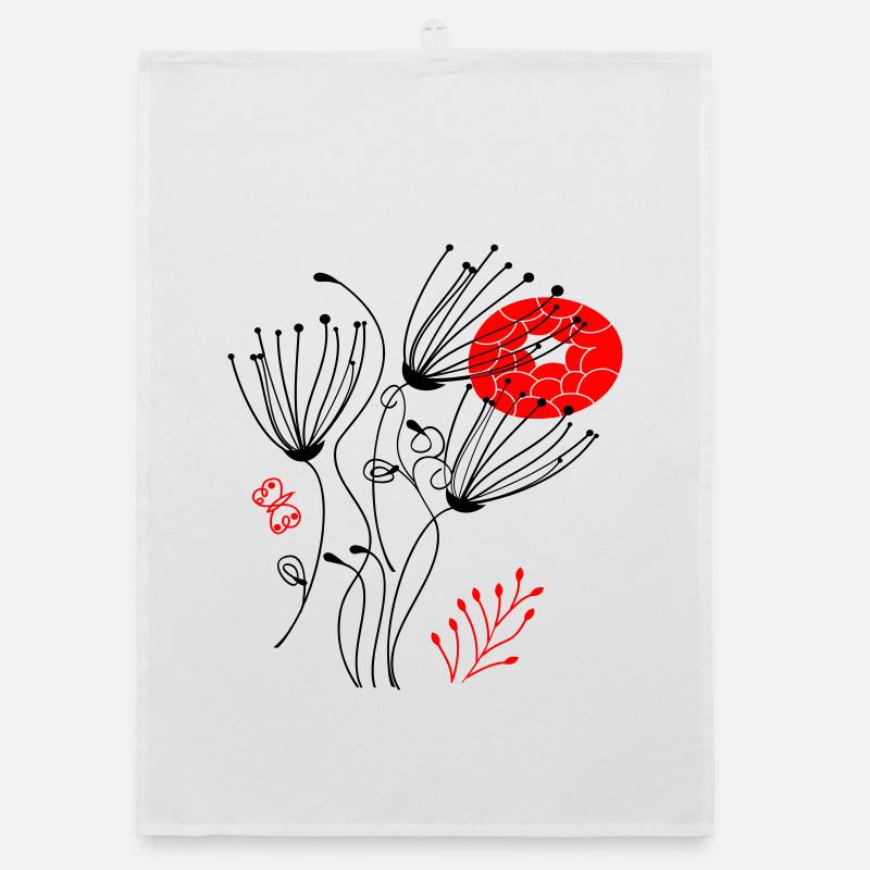 fleurs délicates en filigrane, Fleurs Torchon bio