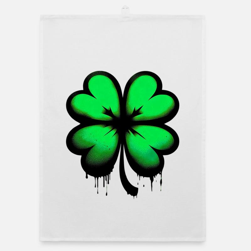 Four-leaf clover Organic dish towel
