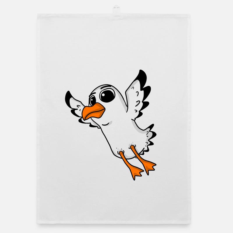 Seagull Bird Organic dish towel