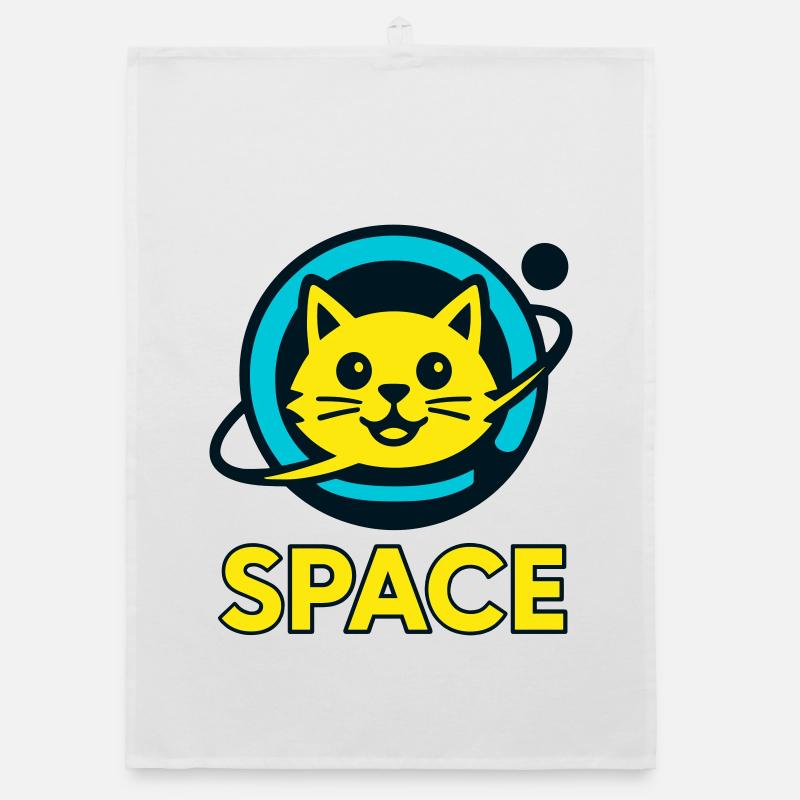 Space-Cat Organic Geschirrtuch