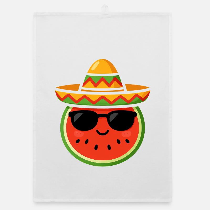 Melon Kawaii Pastèque Cinco de Mayo Cool Torchon bio