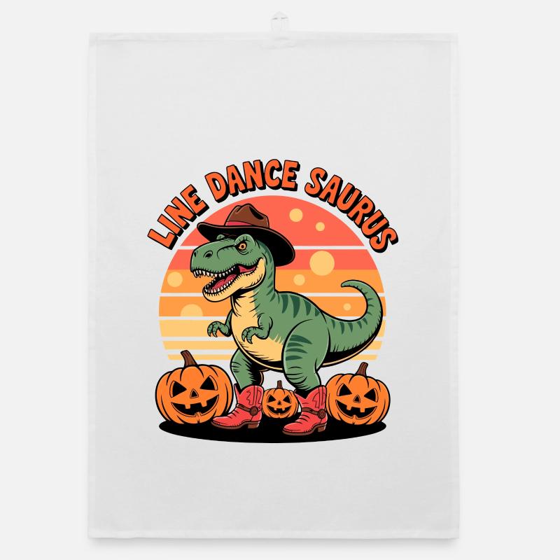 LineDance Saurus Halloween Torchon bio