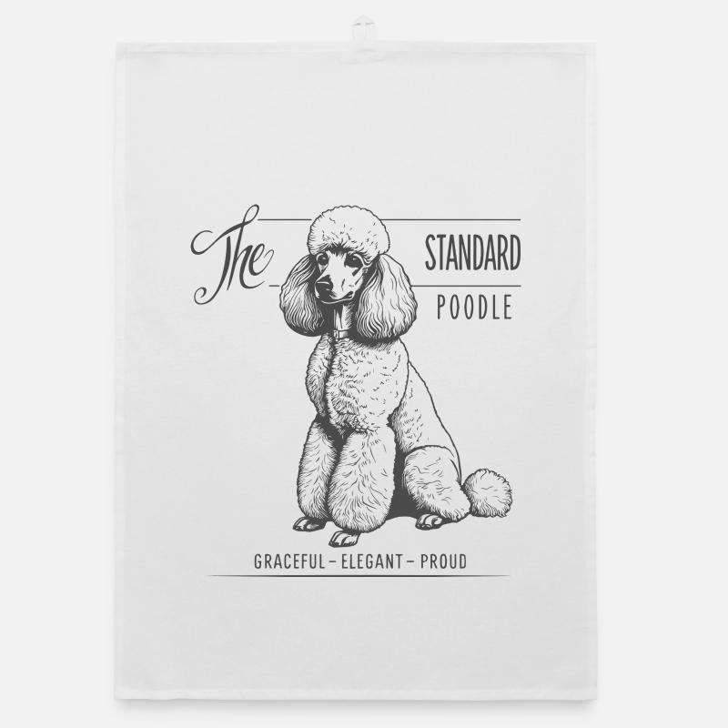 Standard Poodle: Distinct Grace Organic dish towel