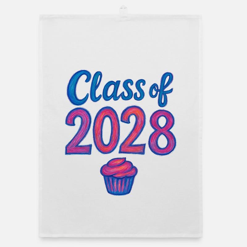 Cupcake-Gradient der Klasse 2028 Organic Geschirrtuch