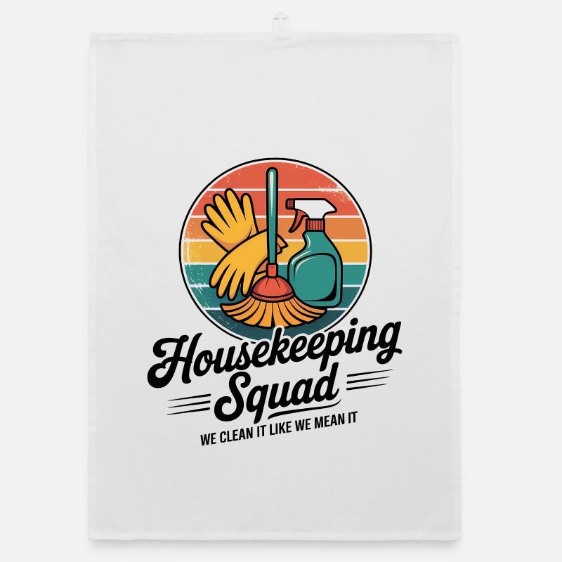 Funny Cleaning Design Organic dish towel