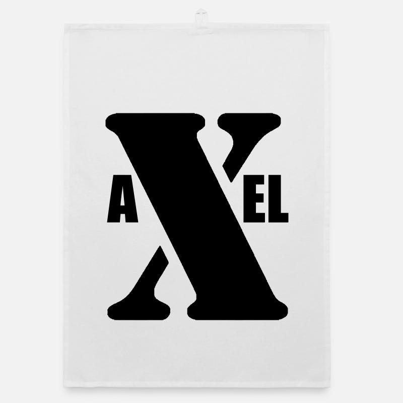Axel – First Name Design | Minimal Typography Organic dish towel