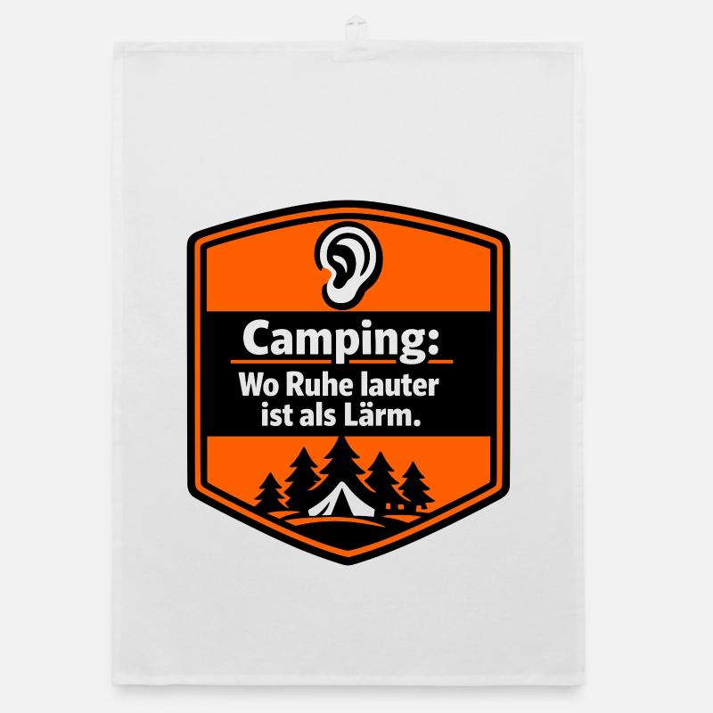Wohnmobil Herzschlag Camping Camper Organic Geschirrtuch