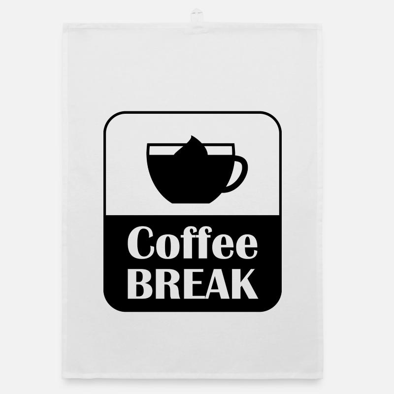 Coffee Break Break Saying Design Organic dish towel