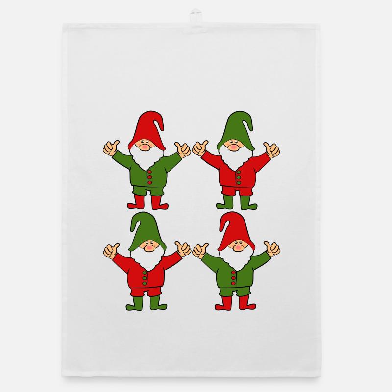 Gnome Dwarves Organic dish towel