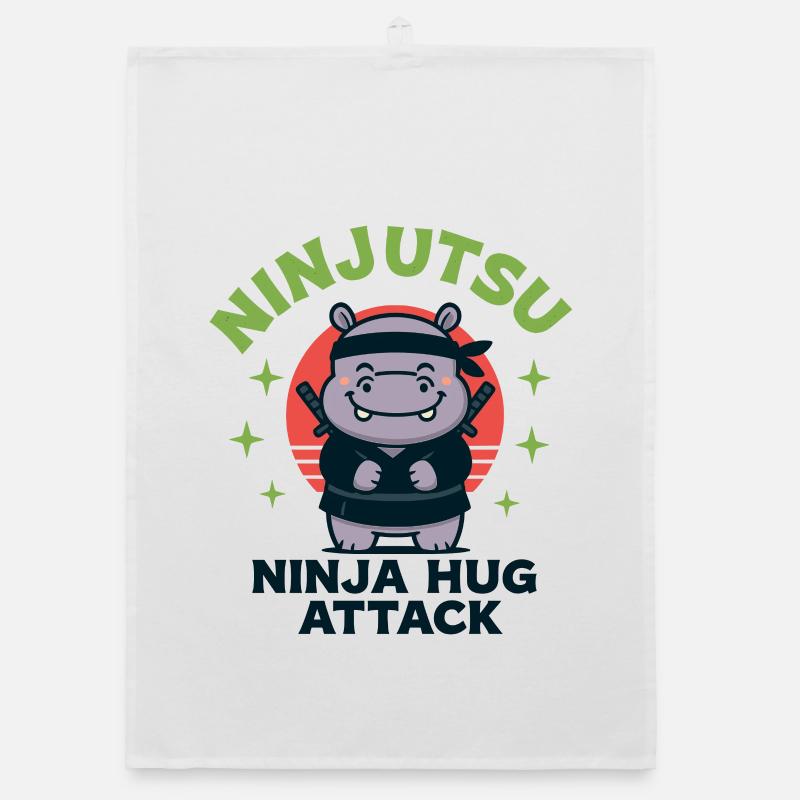 Ninja Cuddle Hippo Organic dish towel