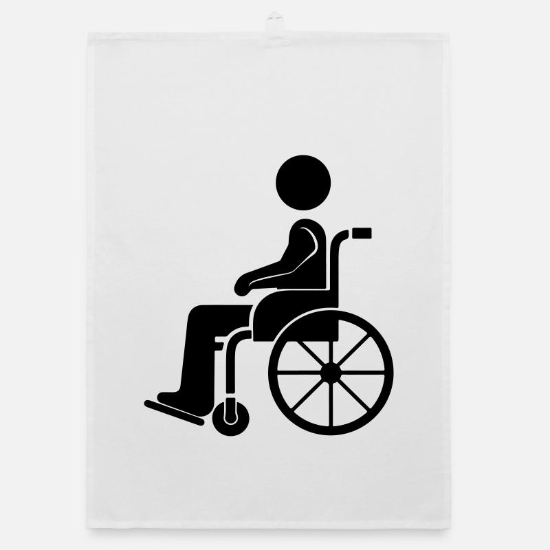 Rollstuhl Symbol Organic Geschirrtuch