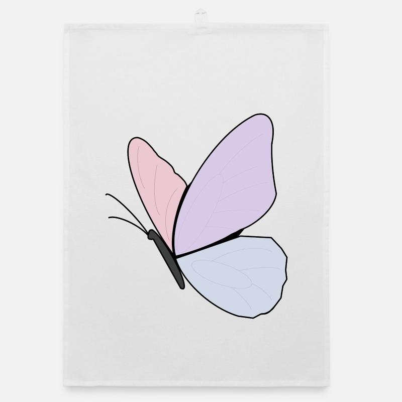 Conception de papillon pastel Torchon bio