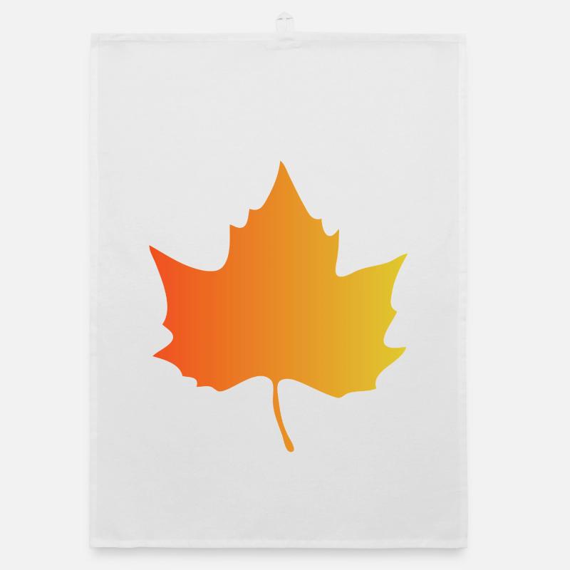 Autumn Gradient Maple Leaf Organic dish towel