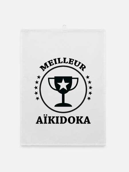 Best Aikido - Aikido - Organic dish towel - white - Front