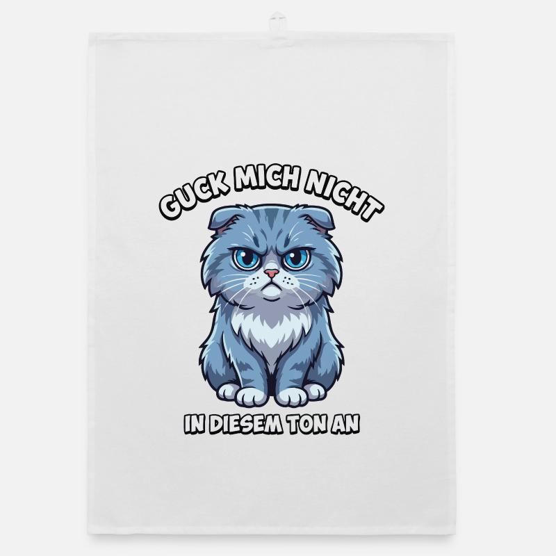 Ne me regarde pas comme ça – chat de dessin animé Torchon bio