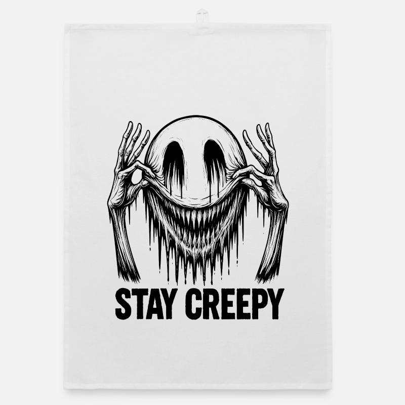 Schmelzendes Lächeln – Dunkle Comic-Horror-Kunst Organic Geschirrtuch