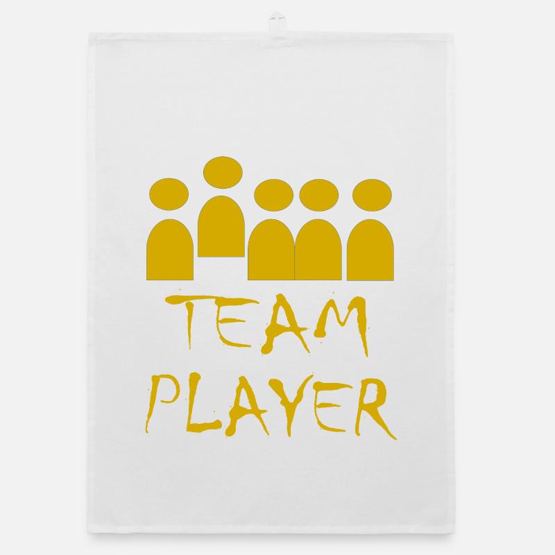 Teamspieler Silhouette  Organic Geschirrtuch