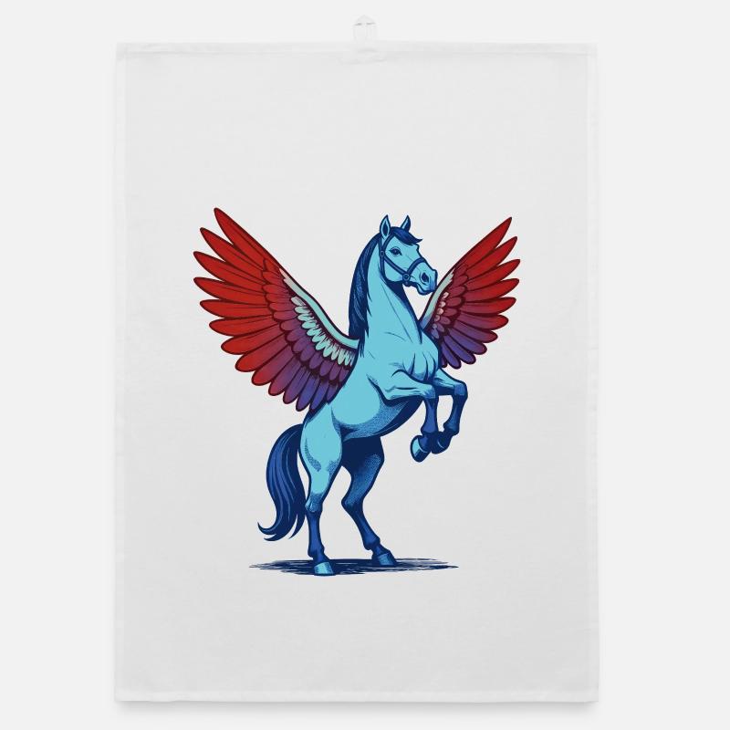 PEGASUS #2 - animals Organic dish towel